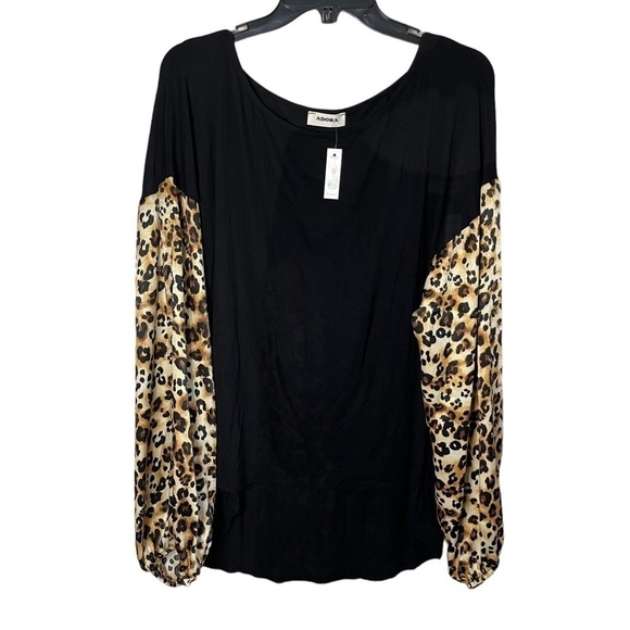 NWT ADORA Women’s Animal Print Blouse - Picture 1 of 5